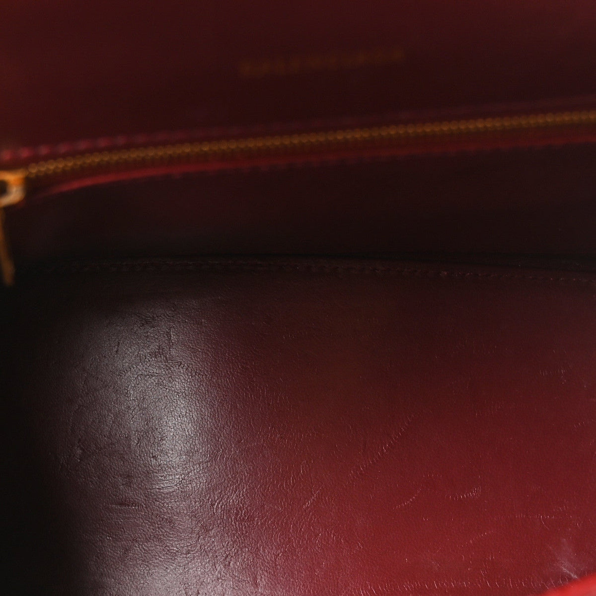 Shiny Calfskin Crocodile Embossed Small Hourglass Top Handle Bag Dark Red