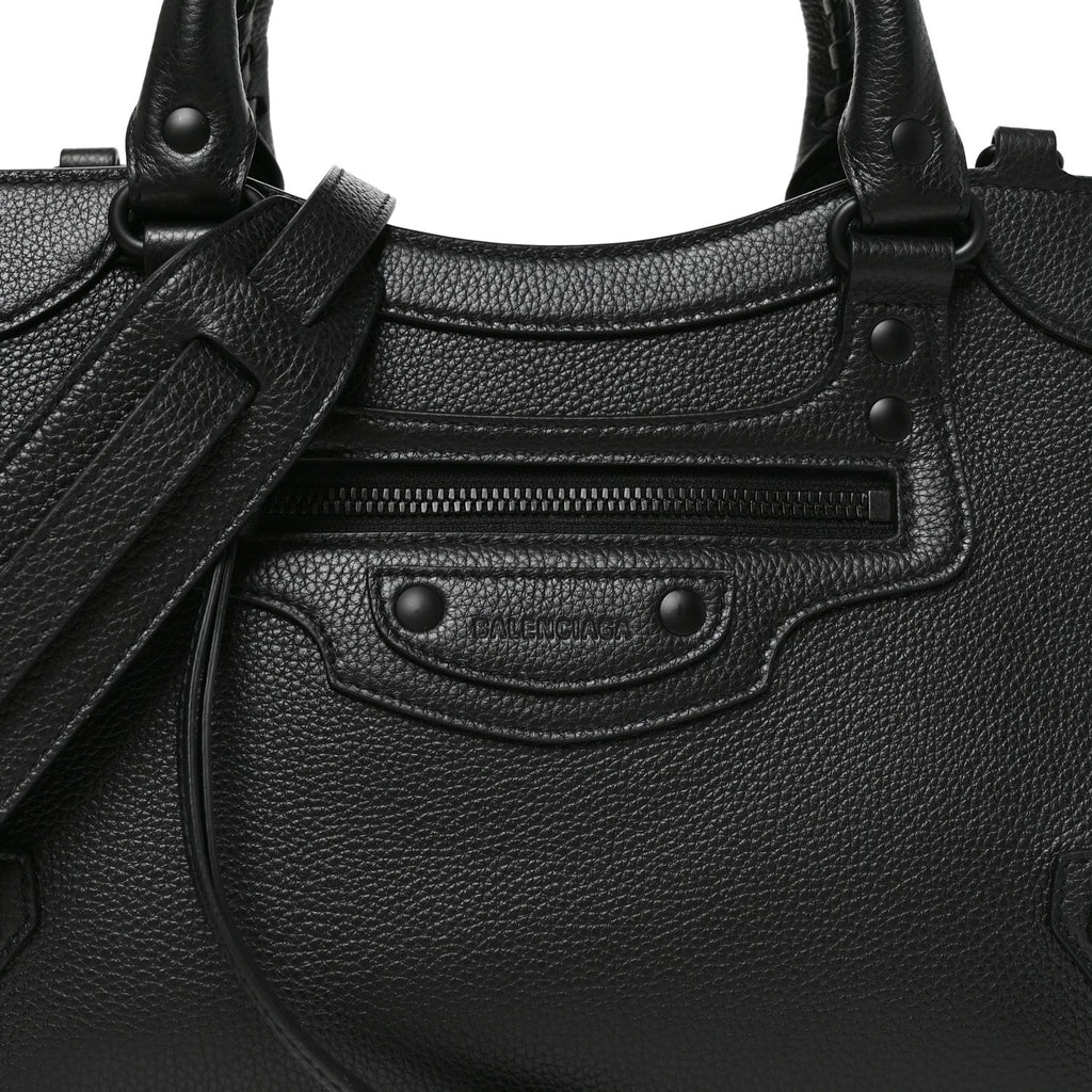 Grained Calfskin Neo Classic Black Hardware S City Black