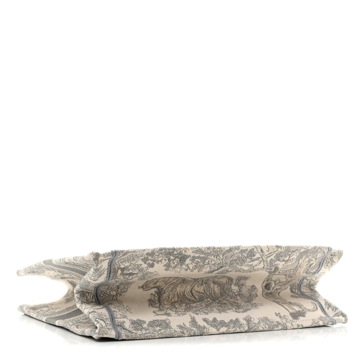 Canvas Embroidered Medium Dioriviera Toile De Jouy Book Tote Gray