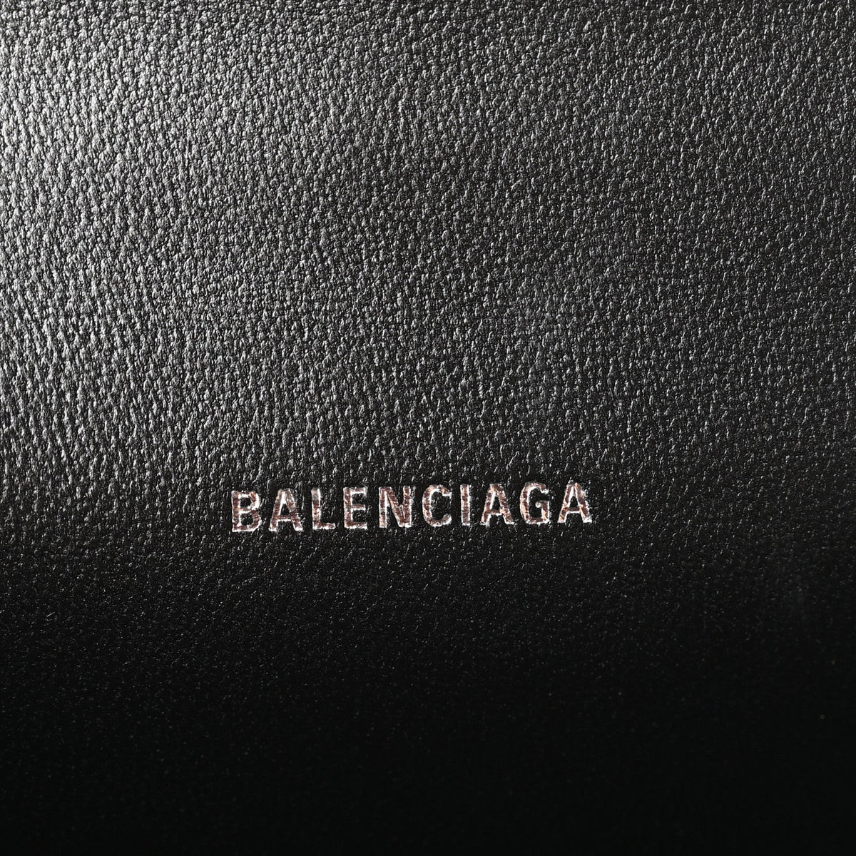 Grained Calfskin Hourglass Top Handle Bag XS Black