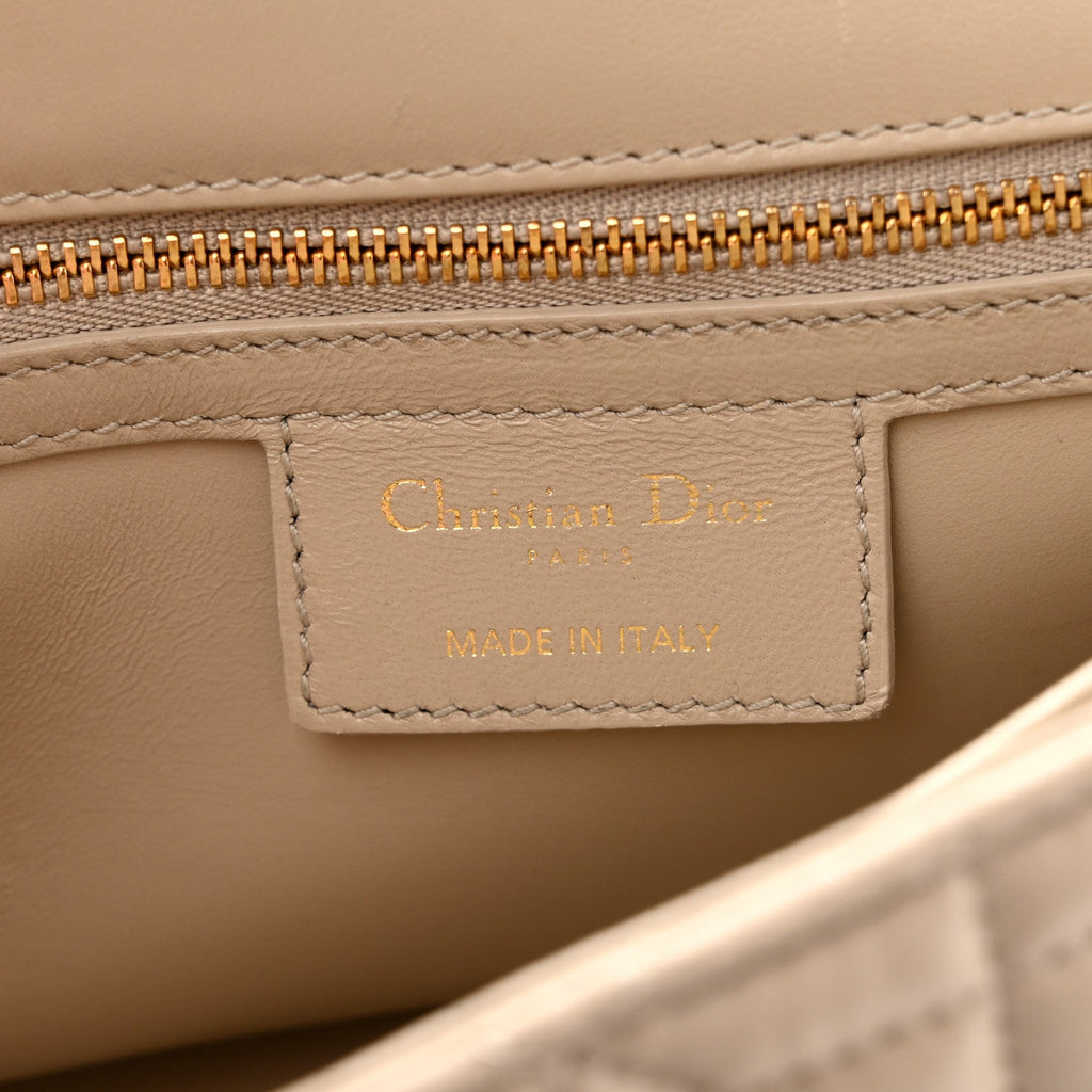 Calfskin Macrocannage Medium Caro Bag Sand