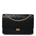 Aged Calfskin Quilted 50th Anniversary 2.55 Reissue 226 Flap Black