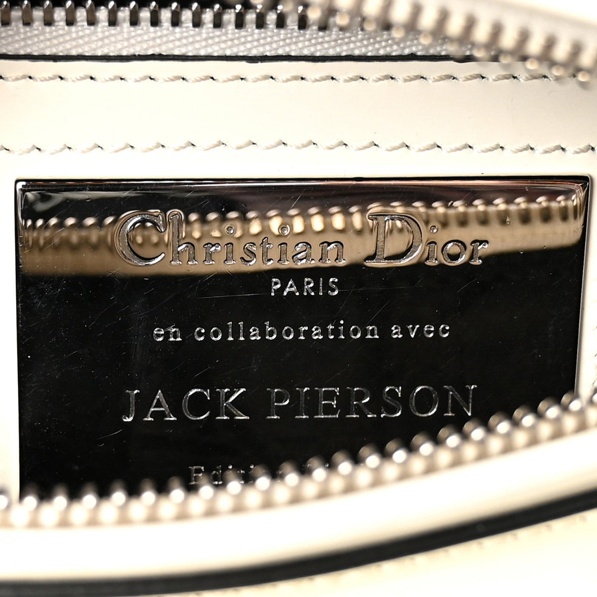 Calfskin Quilted Jack Pierson Art Lady Dior White Black Multicolor