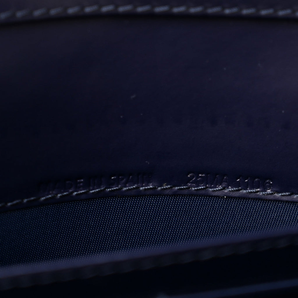 Patent Cannage Lady Dior Rendezvous Wallet On Chain Navy Blue
