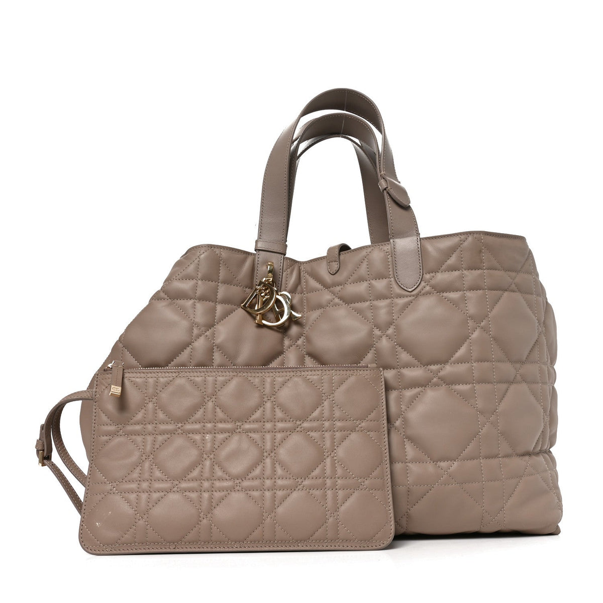 Calfskin Macrocannage Large Toujours Stone Grey