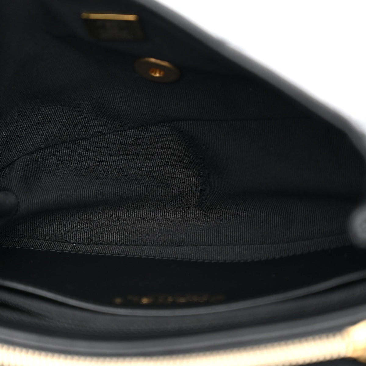 Lambskin Quilted Small Pillow Crush Flap Black