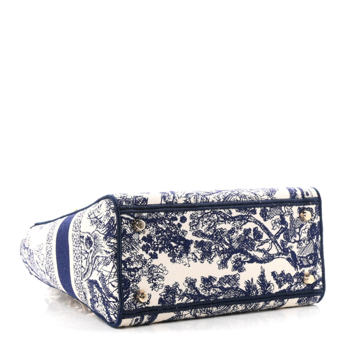 Toile de Jouy Embroidered Medium Lady D-Lite Blue