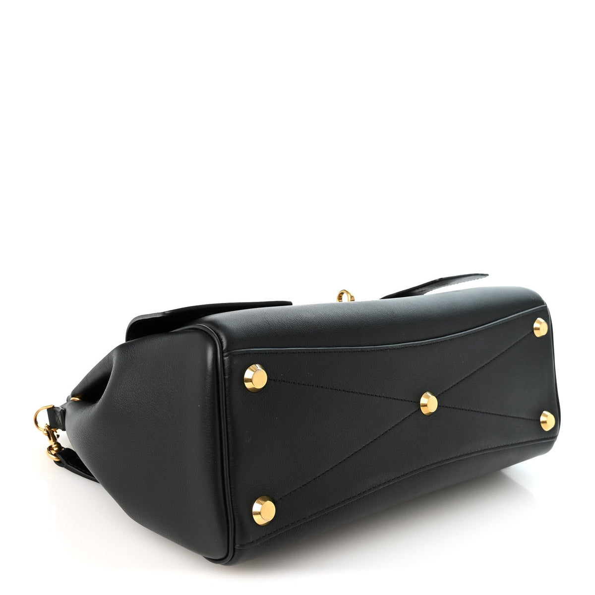 Smooth Calfskin Small Bel Air Carry All Bag Black