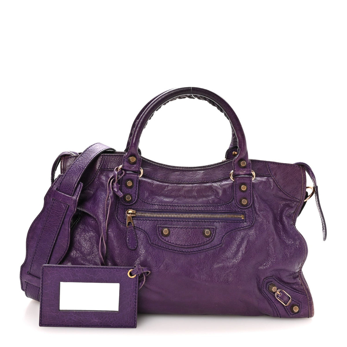 Agneau Giant 12 Rose Gold Hardware City Dark Violet