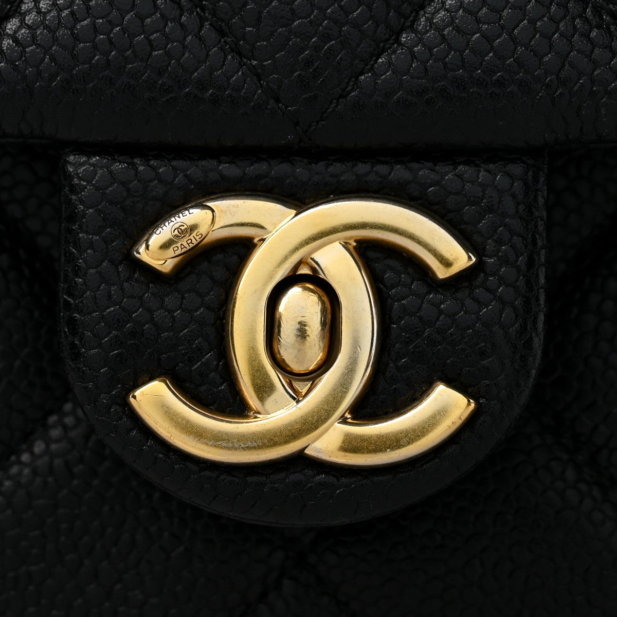 Caviar Quilted Chain Soul Flap Black