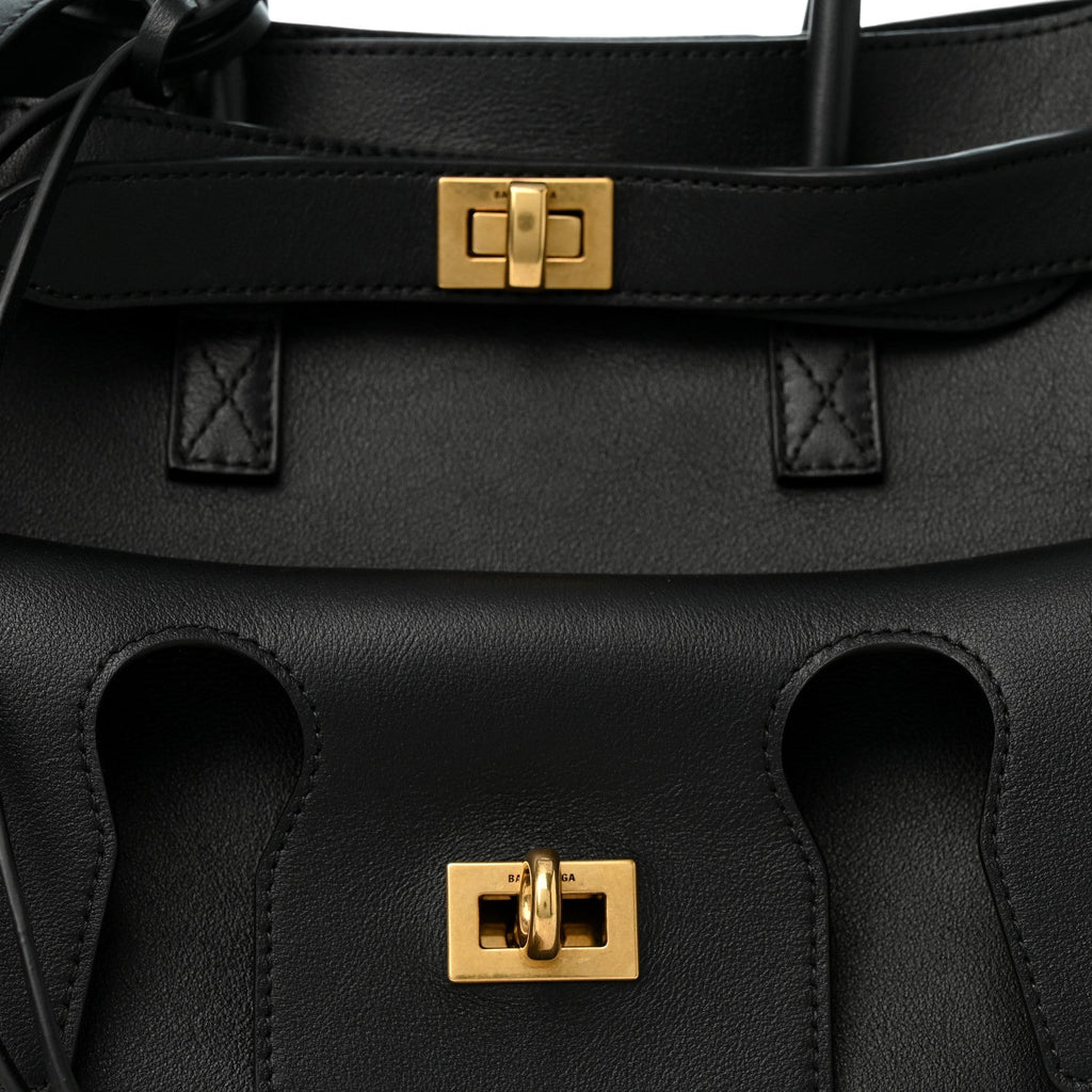 Smooth Calfskin Small Bel Air Carry All Bag Black