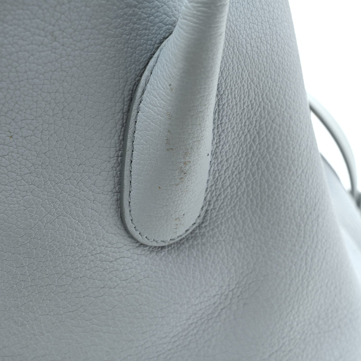 Supple Grained Calfskin Large Open Bar Tote Light Blue