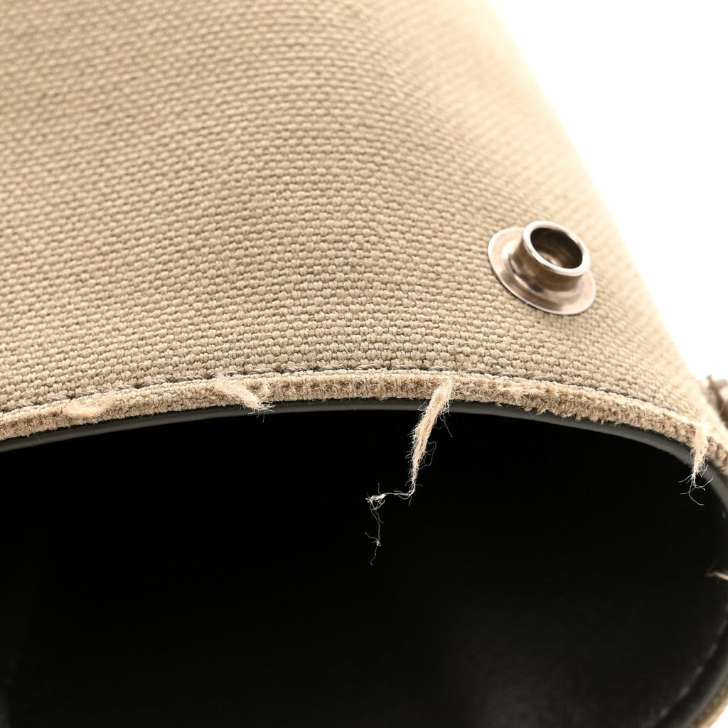 Canvas Smooth Calfskin Medium Bel Air Carry All Bag Khaki