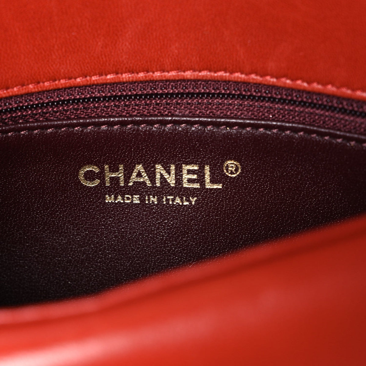 Lambskin Quilted Small Single Flap Red