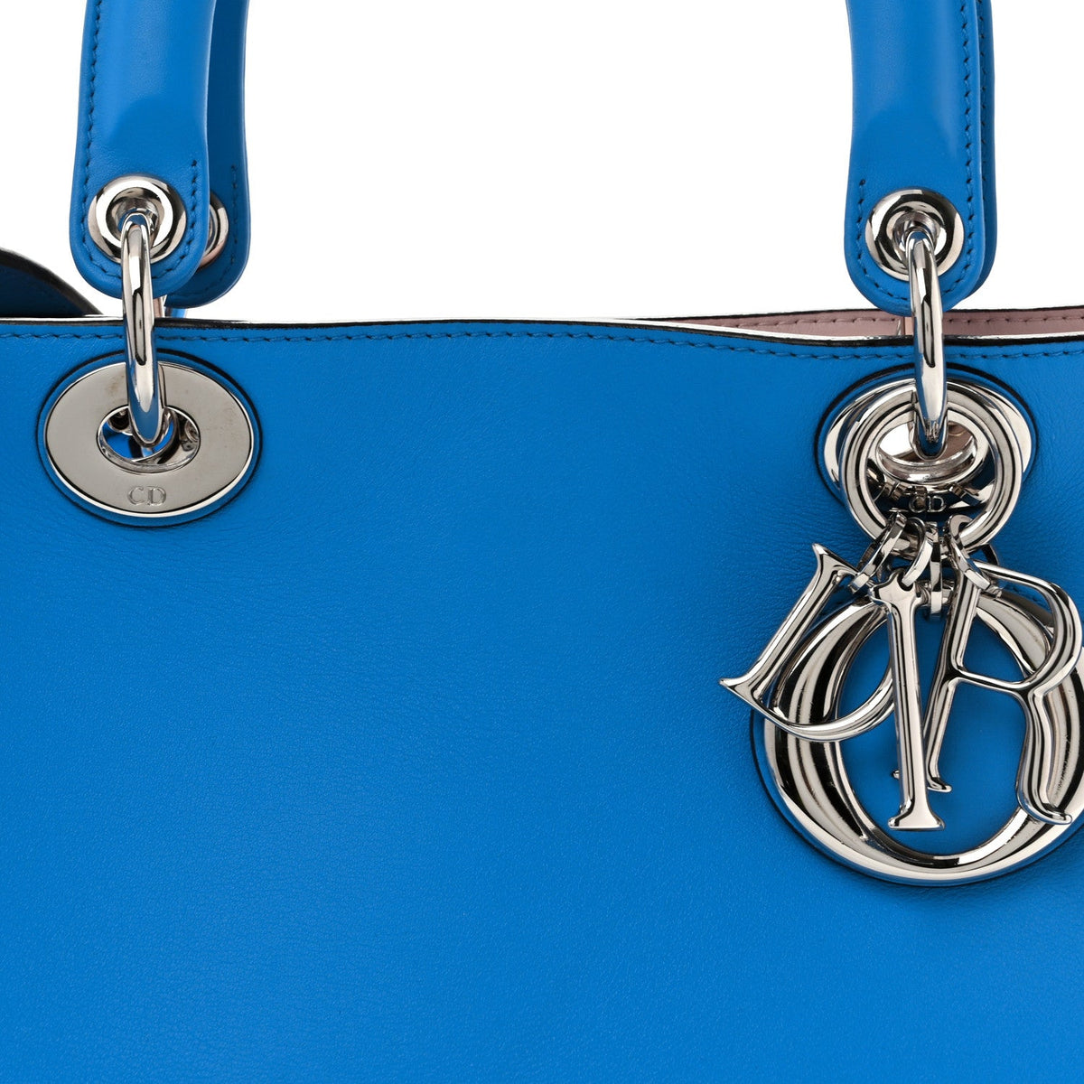 Smooth Calfskin Medium Diorissimo Tote Bleu Nosy Rose Tendre