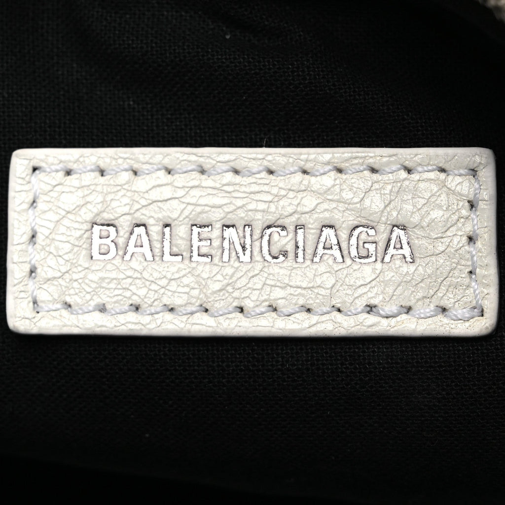 Agneau Arena Le Cagole Shoulder Bag XS Optic White