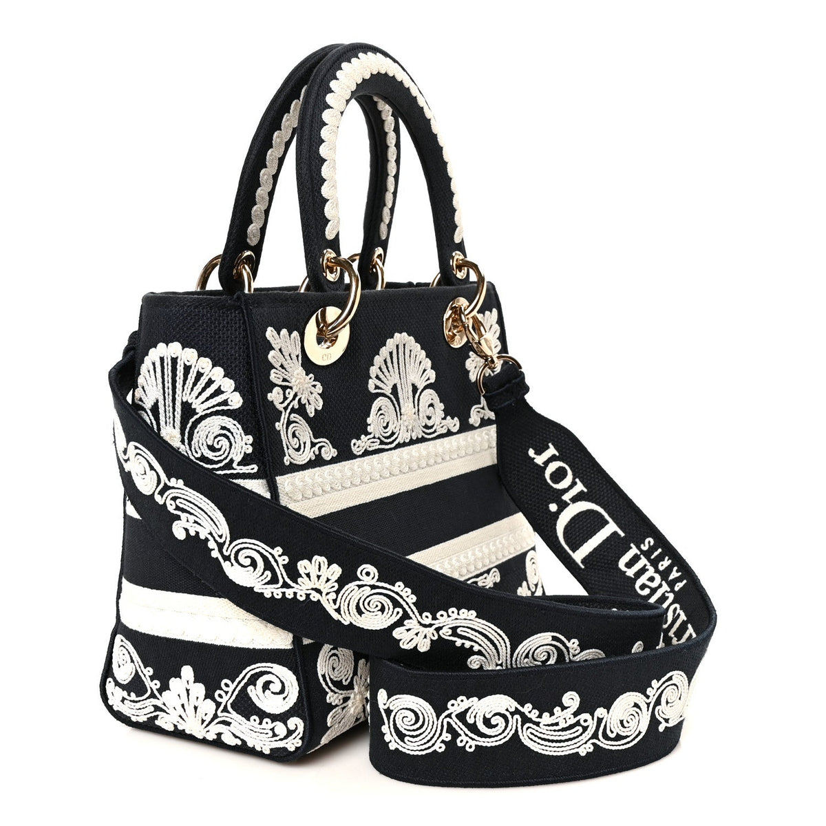 Embroidered Cornely Medium Lady D-Lite Blue White