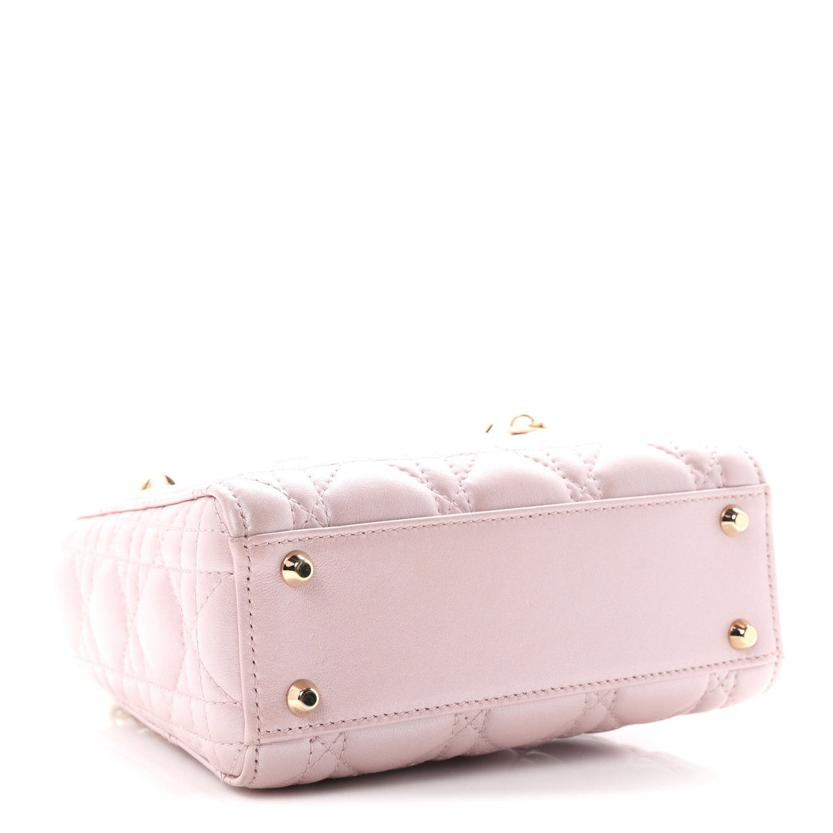 Metallic Lambskin Cannage Mini Lady Dior Lotus