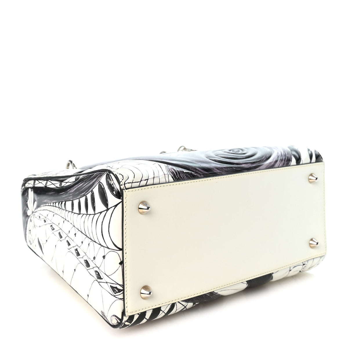 Calfskin Quilted Jack Pierson Art Lady Dior White Black Multicolor