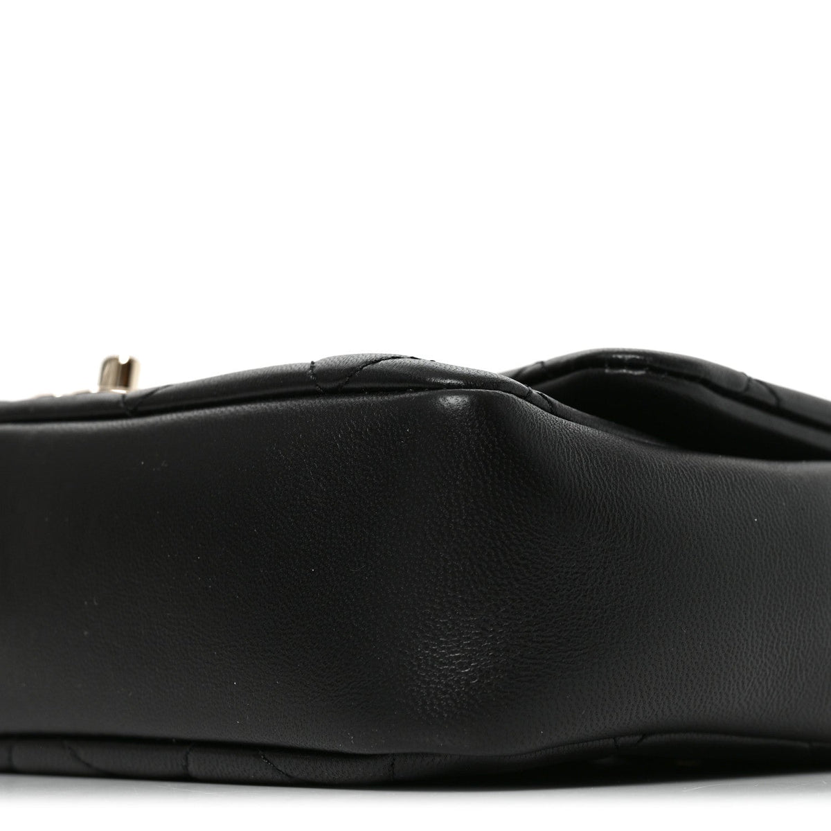 Lambskin Quilted Resin Bi-Color Chain Flap Bag Black