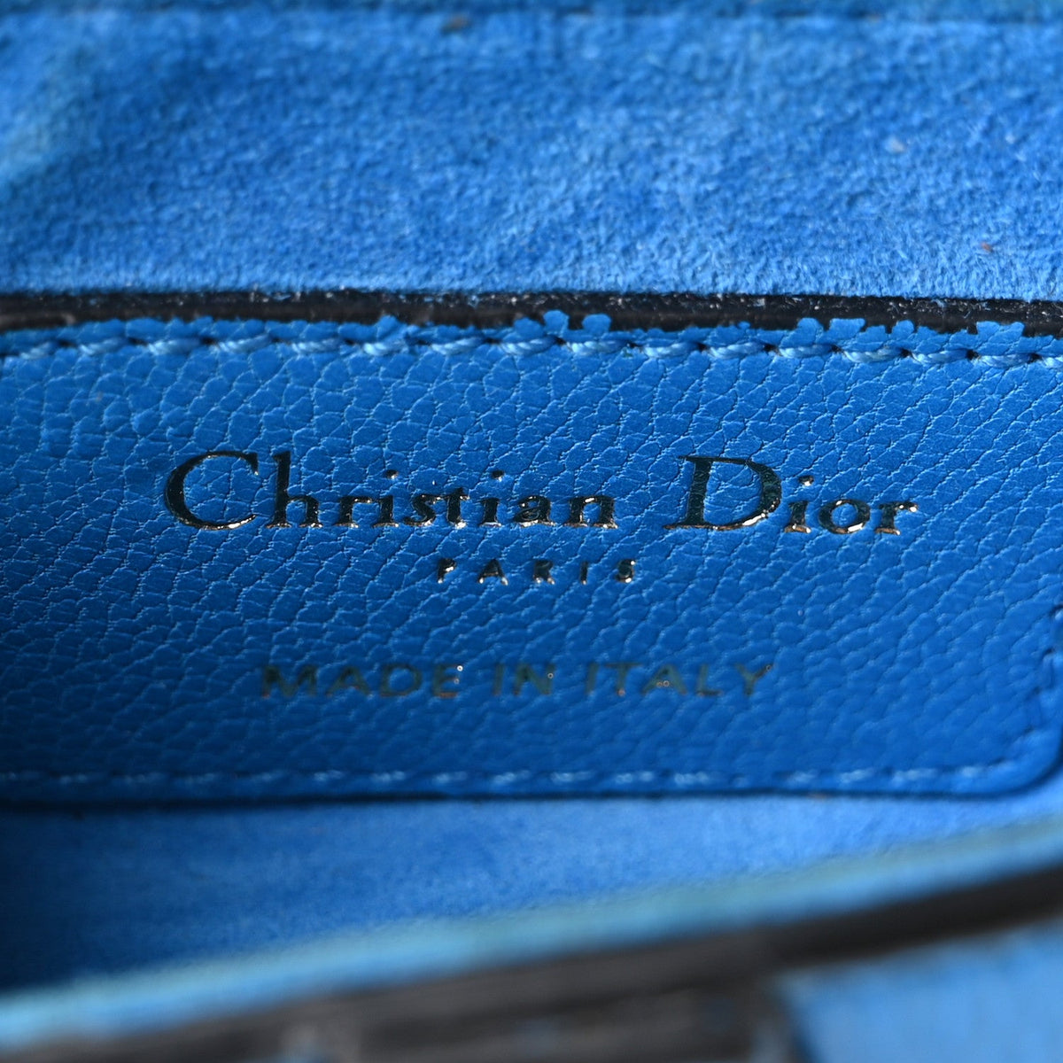 Goatskin Micro Saddle Bag With Strap Blue