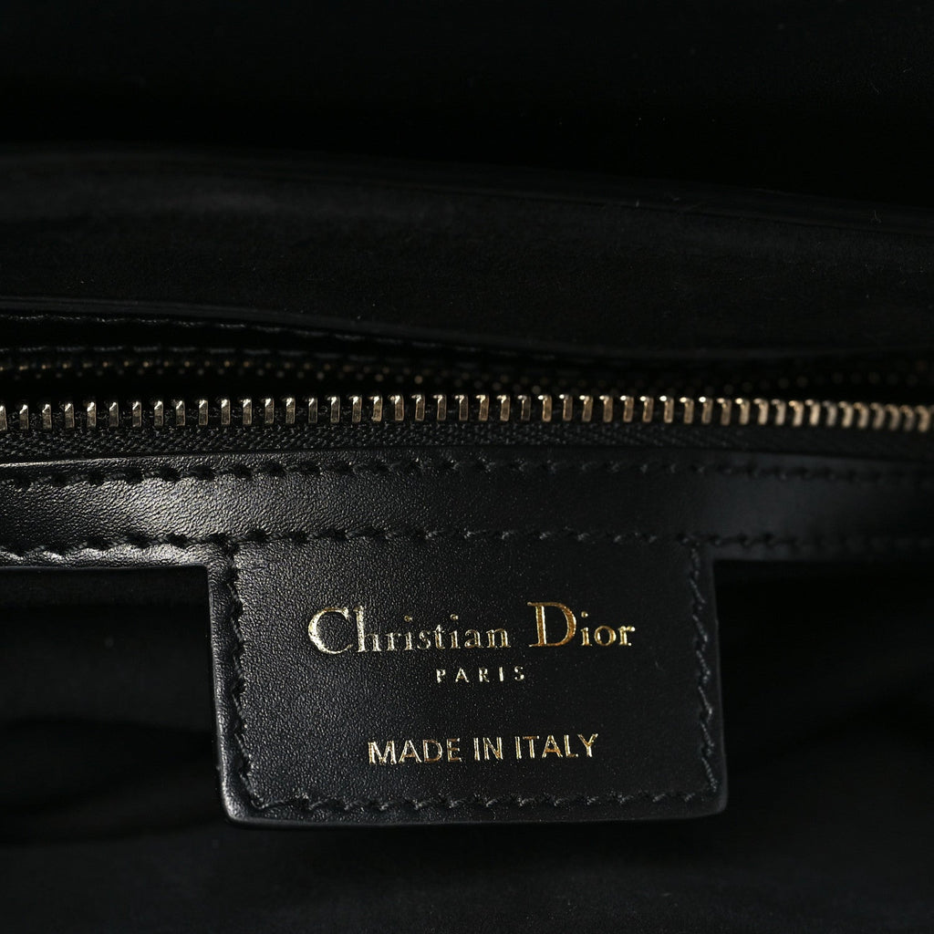 Calfskin Pom Pom Saddle Bag Black
