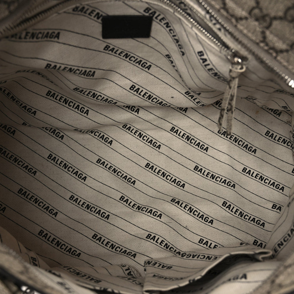 X GUCCI GG Supreme Monogram Neo Classic Silver Hardware City Beige Ebony
