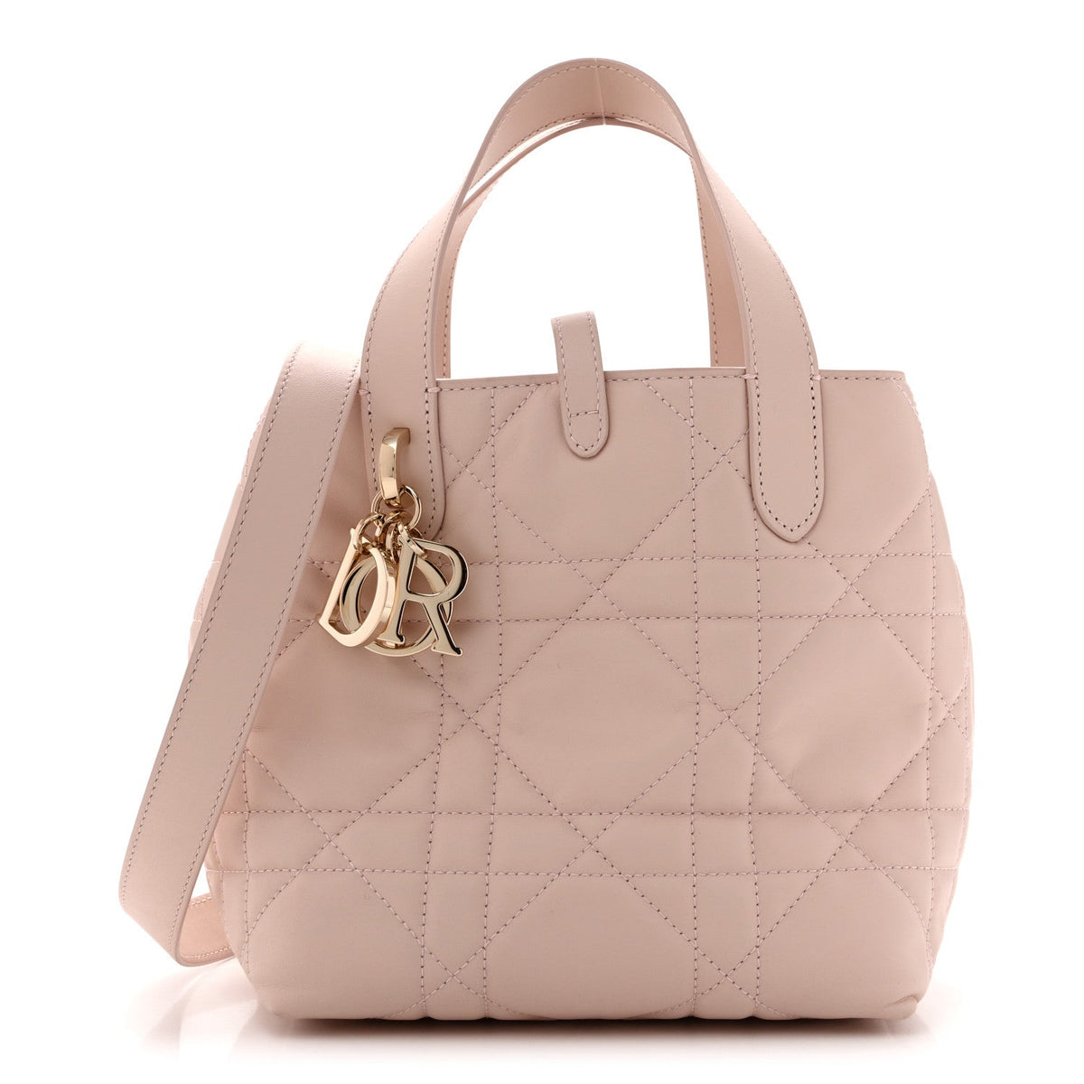Calfskin Macrocannage Small Toujours Vertical Tote Powder Pink