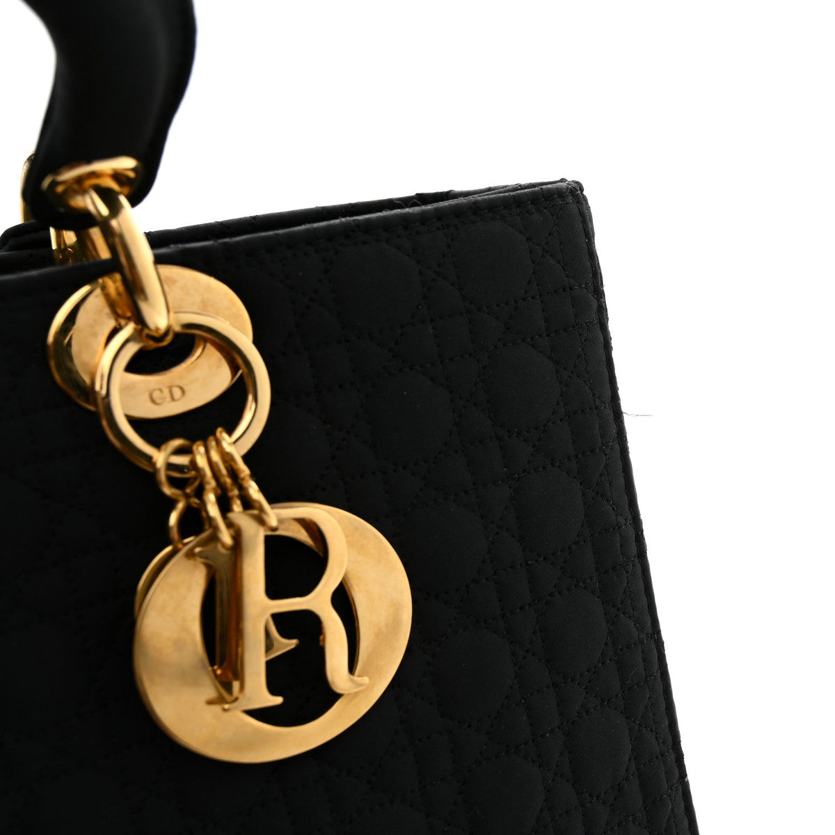Nylon Cannage Large Lady Dior Black