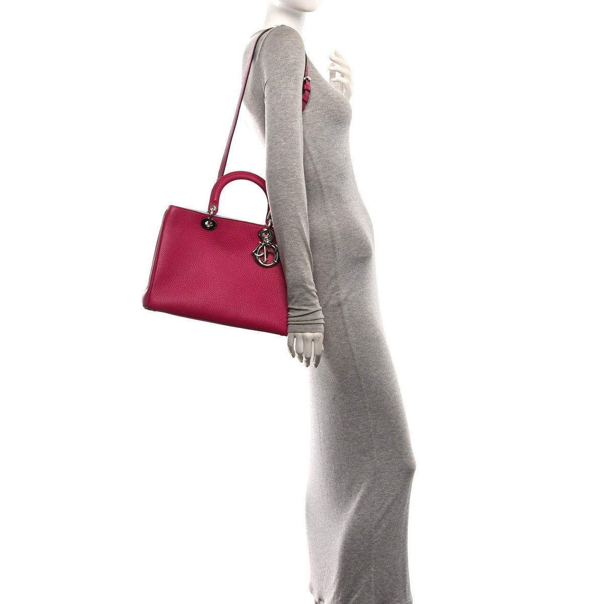 Bullcalf Medium Diorissimo Tote Fuchsia