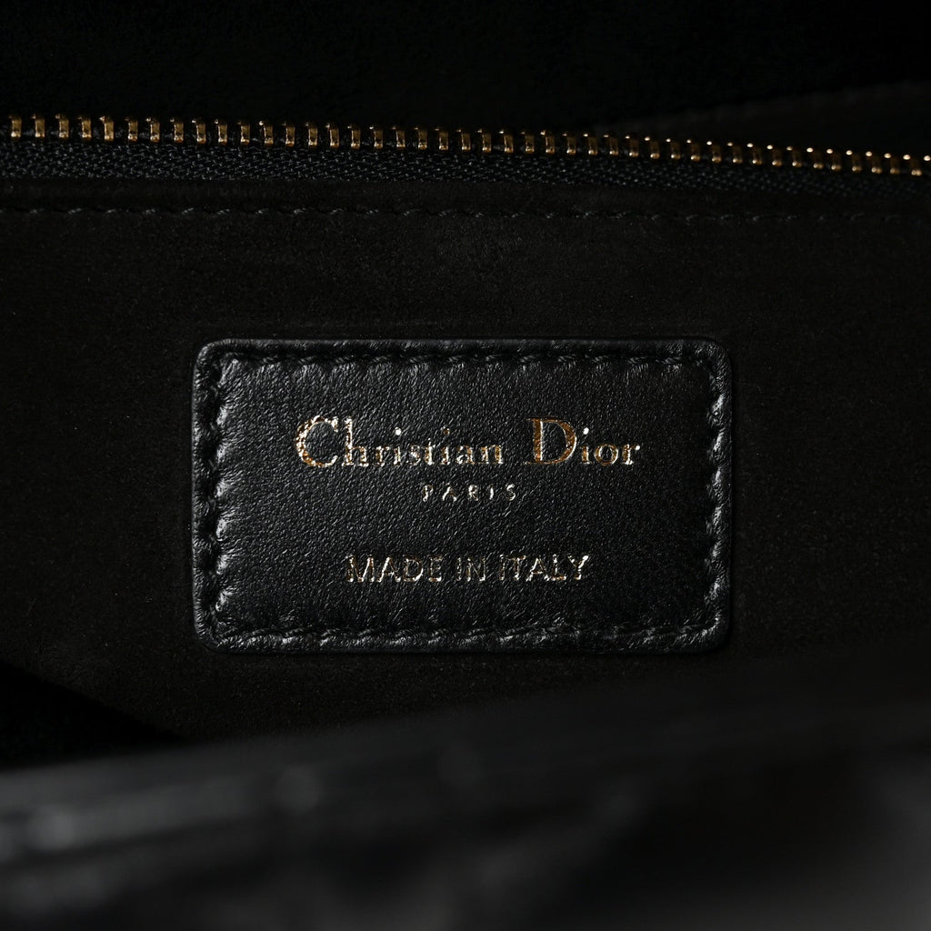Lambskin Cannage Large Lady Dior Black