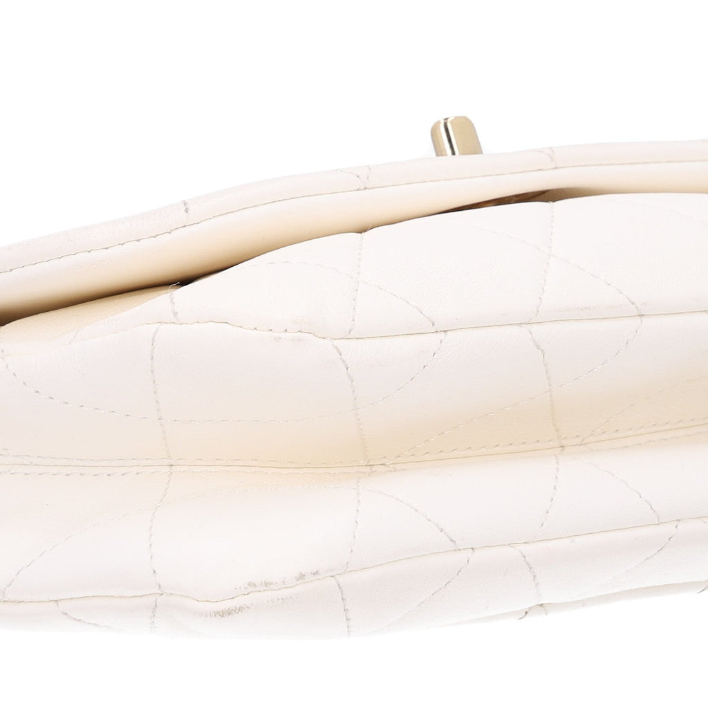 Lambskin Quilted Small Color Match Flap White Multicolor