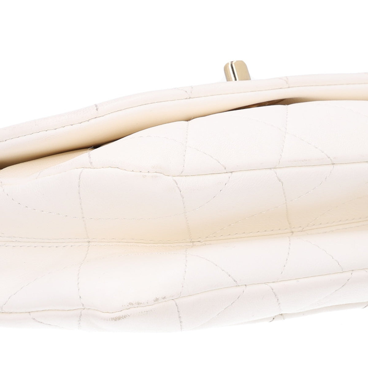 Lambskin Quilted Small Color Match Flap White Multicolor