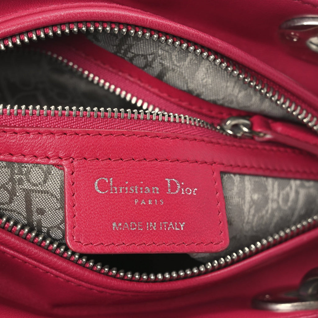 Lambskin Cannage Medium Lady Dior Pink