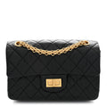 Aged Calfskin Quilted 2.55 Reissue Mini Flap Black