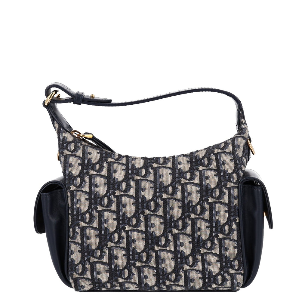 Oblique Jacquard Smooth Calfskin Mini D-Dream Blue