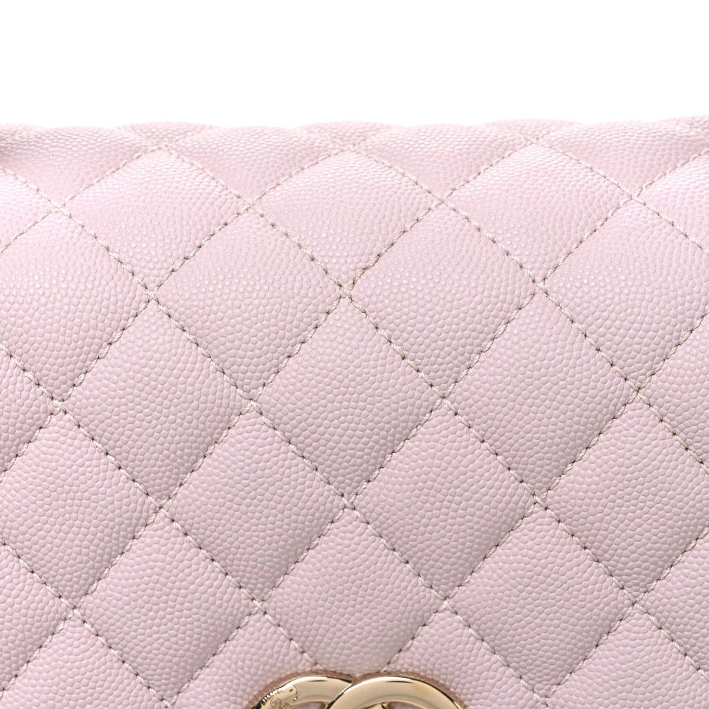 Caviar Quilted Small Coco Handle Flap Lilas Lilac