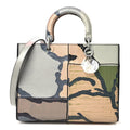 x LI SONGSONG Calfskin Painted Patchwork Large Lady Dior Art Multicolor