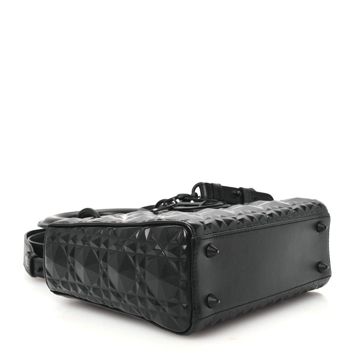 Calfskin Cannage Diamond Small My ABCDior Lady Dior Black