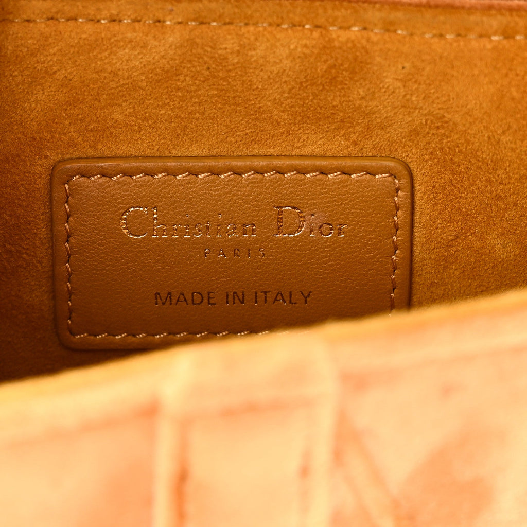 Velvet Crystal Mini Saddle Bag Tan