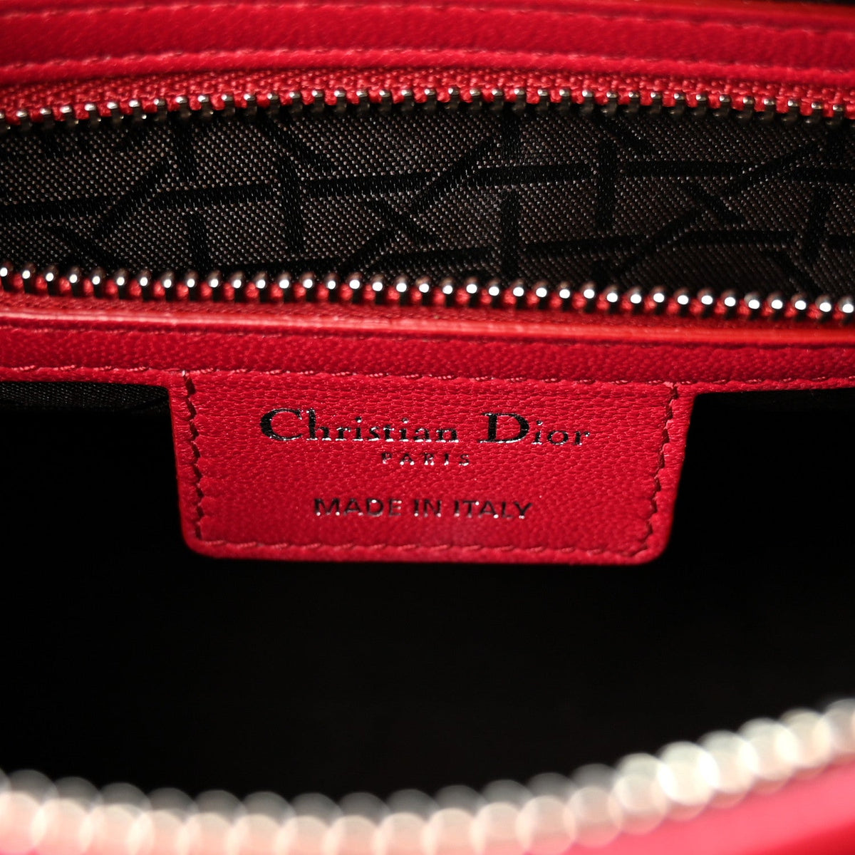 Lambskin Cannage Medium Lady Dior Dark Pink