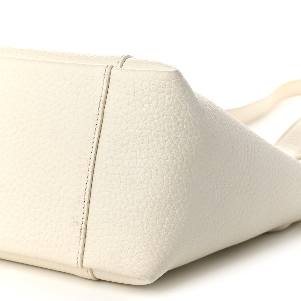 Calfskin Medium Signature Bucket Bag Latte