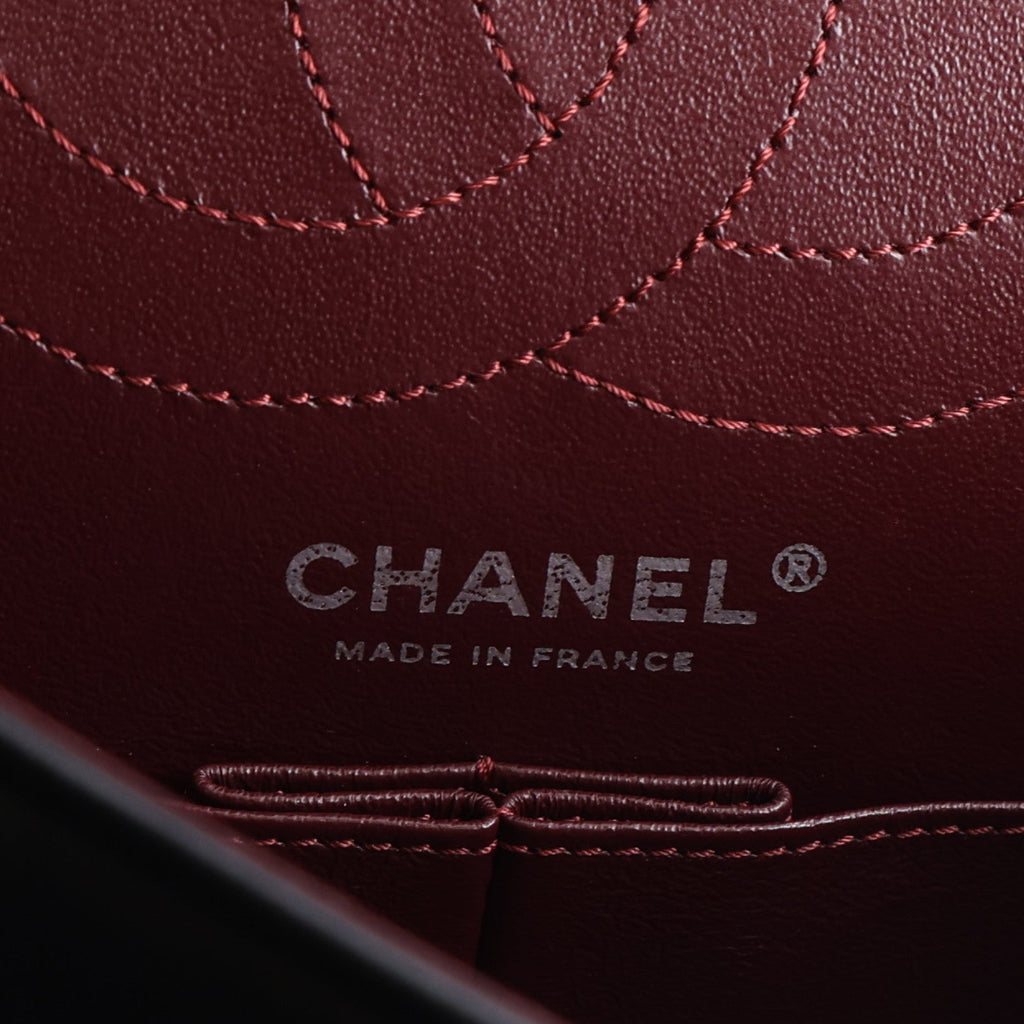 Aged Calfskin Quilted 2.55 Reissue 225 Flap Black