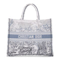 Gradient Canvas Embroidered Large Dioriviera Toile De Jouy Book Tote Blue