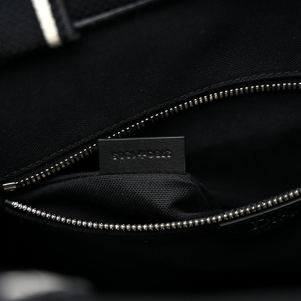 Canvas Embroidered Medium In Cold Blood Book Tote With Strap Black Multicolor