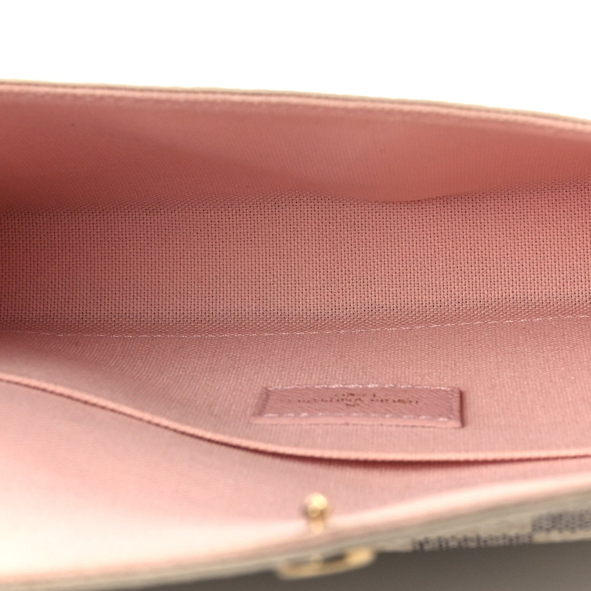 Damier Azur Pochette Felicie Chain Wallet Rose Ballerine Rose Ballerine