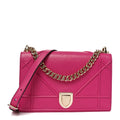Grained Calfskin Medium Diorama Flap Bag Pink