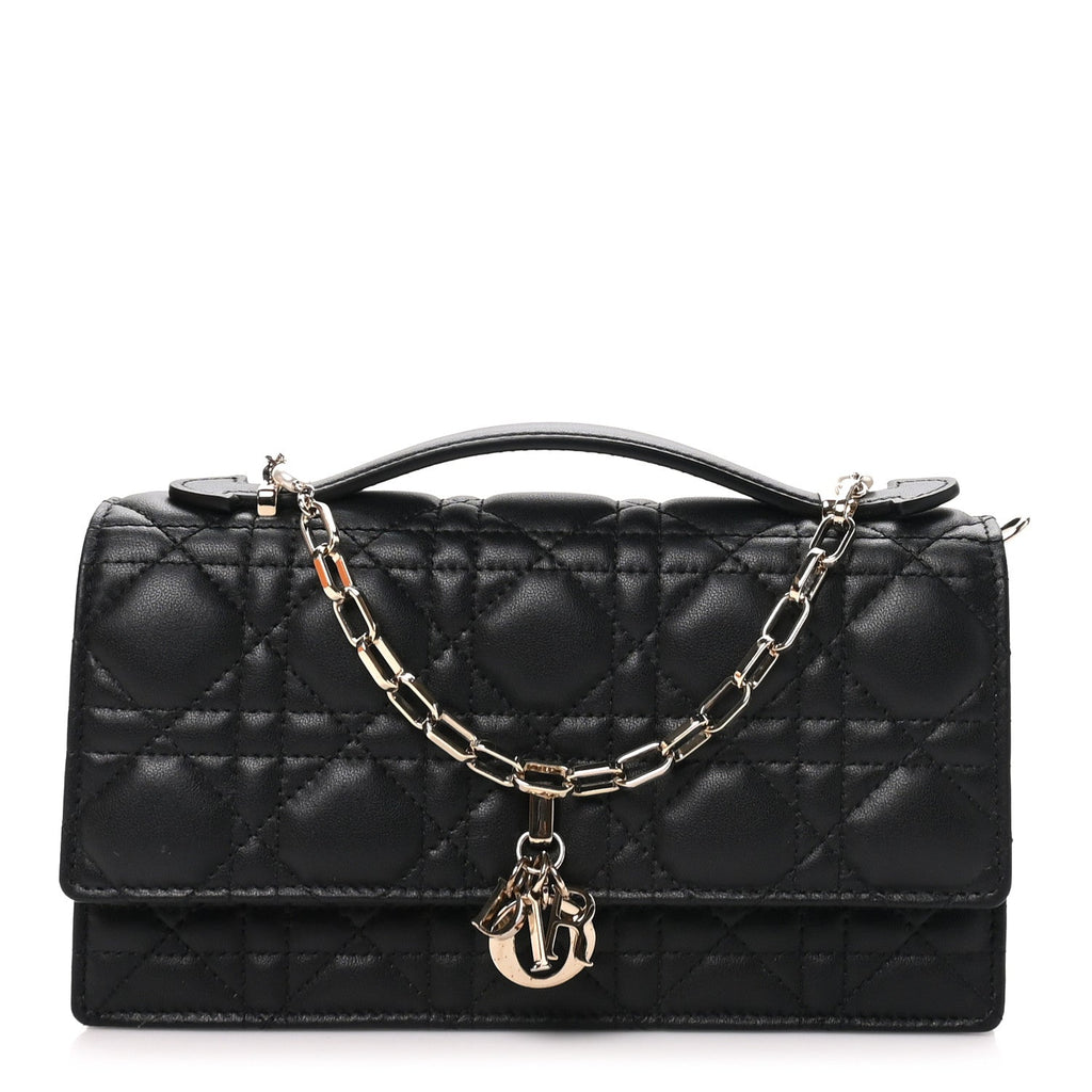 Lambskin Cannage Mini My Dior Bag Black