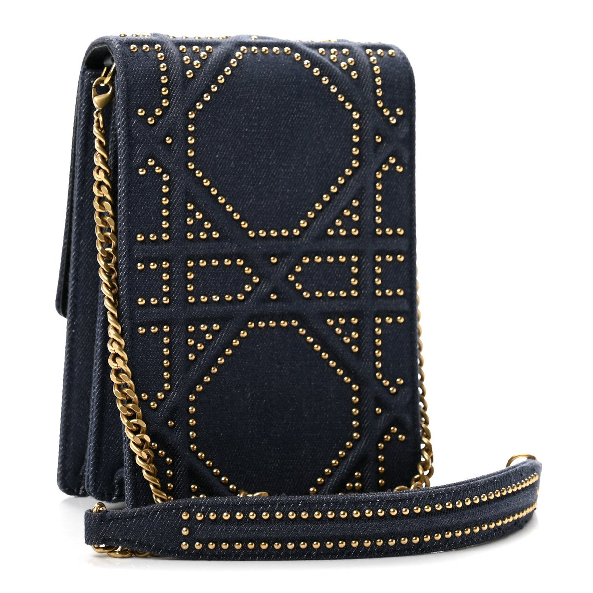 Denim Studded Vertical Diorama Blue