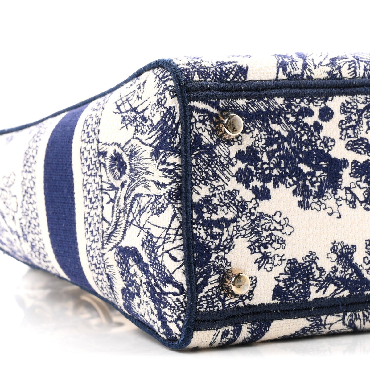 Toile de Jouy Embroidered Medium Lady D-Lite Blue